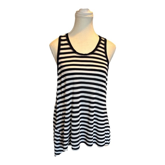 Sweaty Betty Easy Peazy Tank Top Navy White Stripe Bamboo Viscose M - Picture 7 of 9